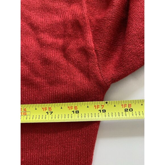 New York and Company Womens Size Small Red Cross Back Sweater Lattice Back NY&Co - Picture 7 of 8